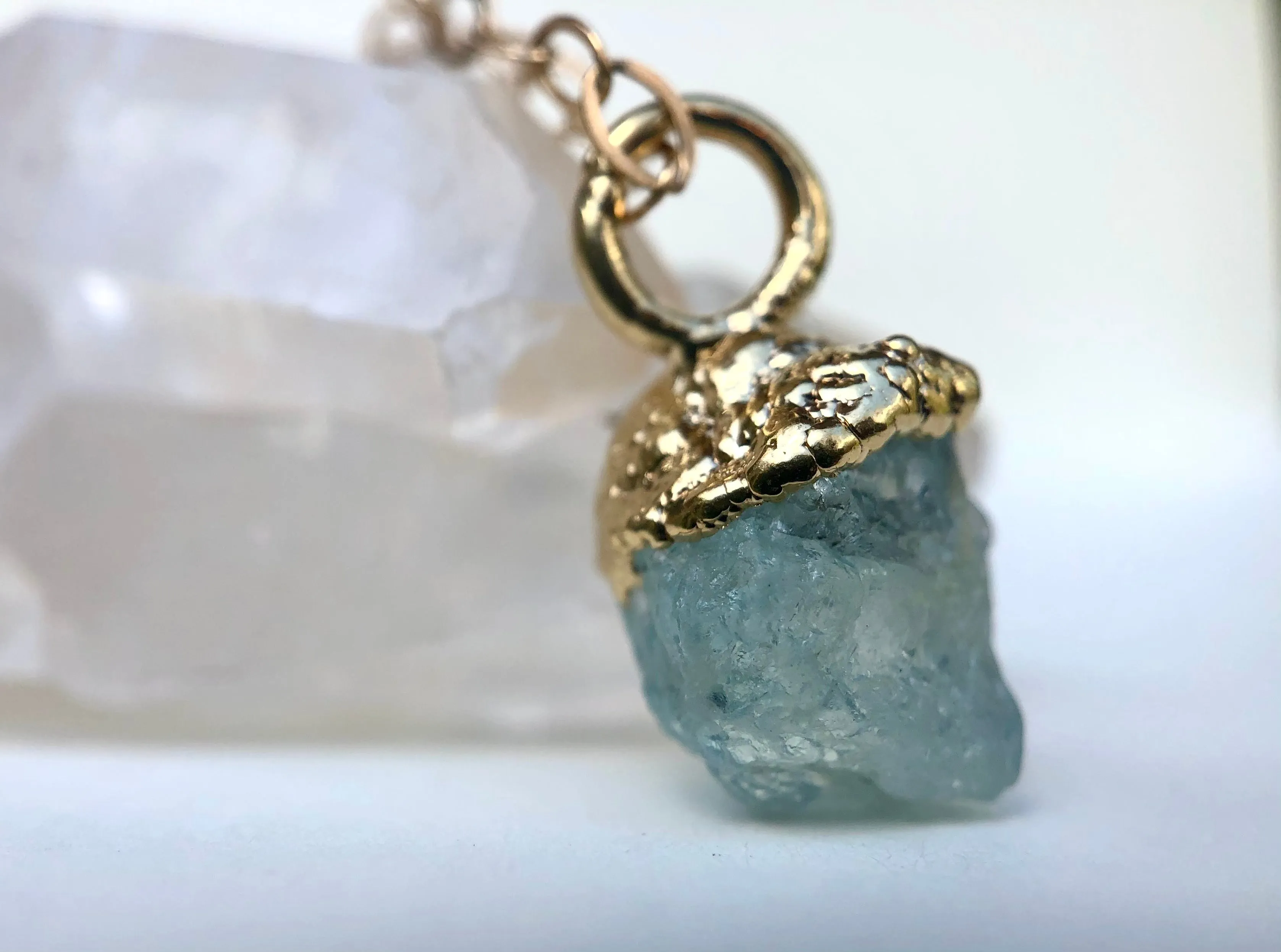 Aquamarine Drop Necklace