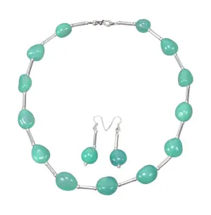 Aquamarine Happiness - Necklace Earrings Set