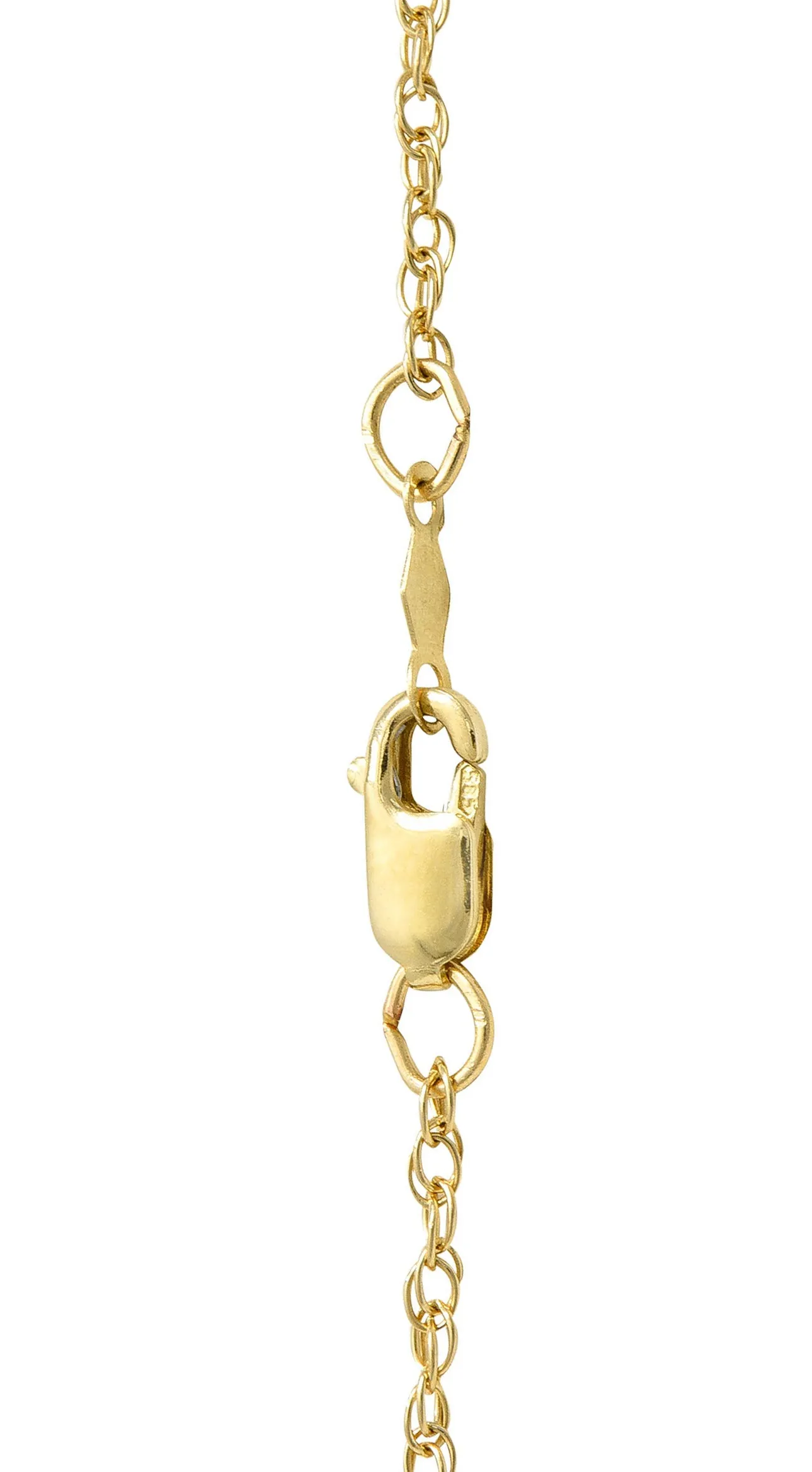 Art Nouveau Sapphire Pearl 14 Karat Two-Tone Gold Laurel Pendant Necklace
