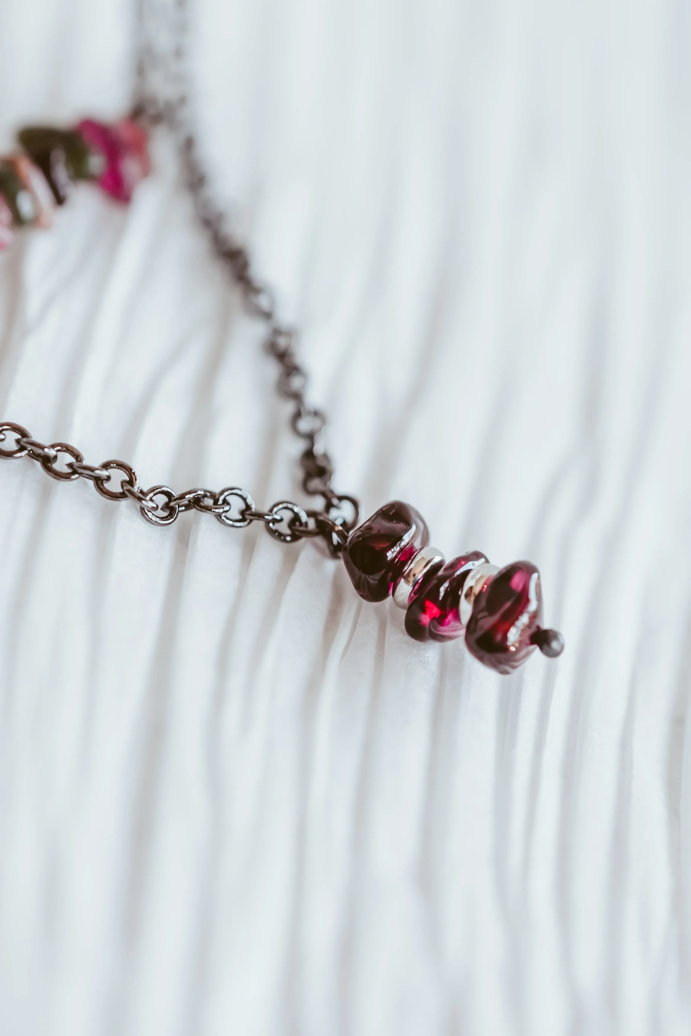 As Seen On Stitchers Gemstone TWO Necklace Set