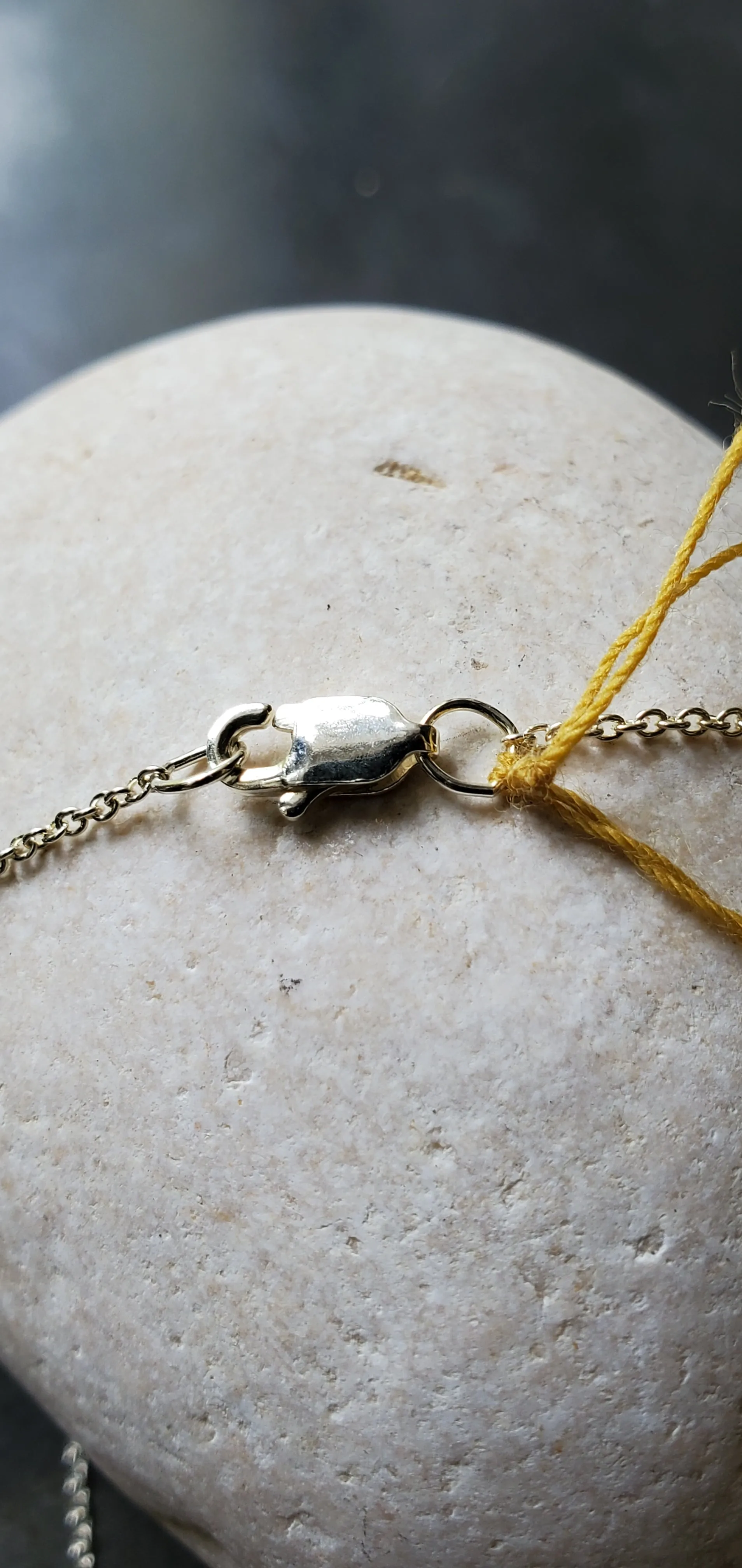 August Birthstone Sterling Silver Necklace (Peridot)