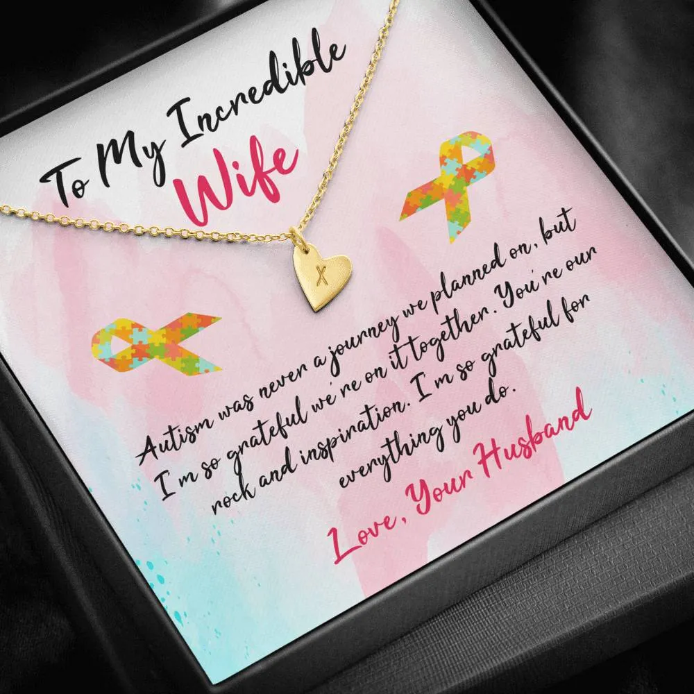Autism Heart Charm Necklace