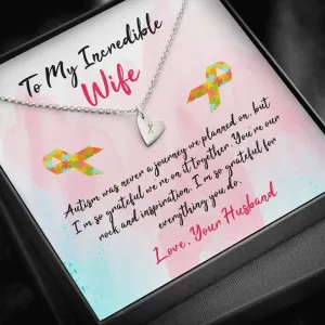 Autism Heart Charm Necklace