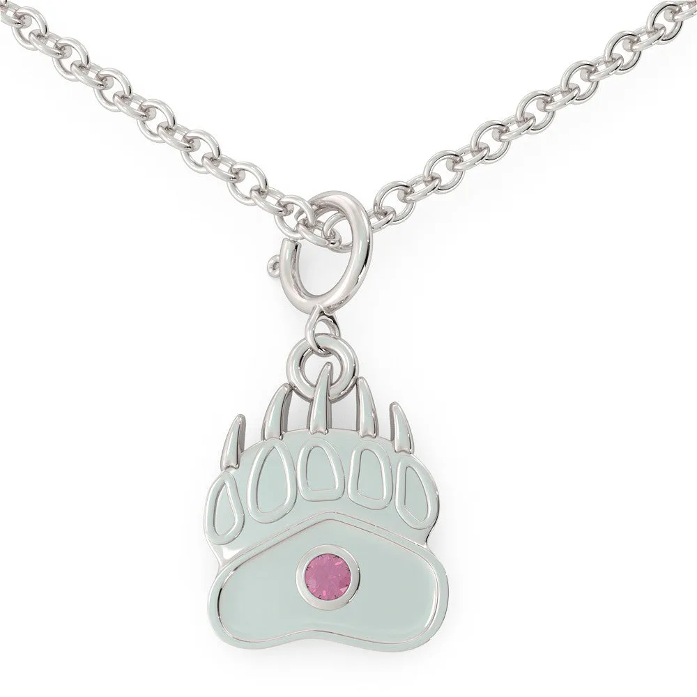 Baby Bear - Birthstone Necklace (.925 silver)