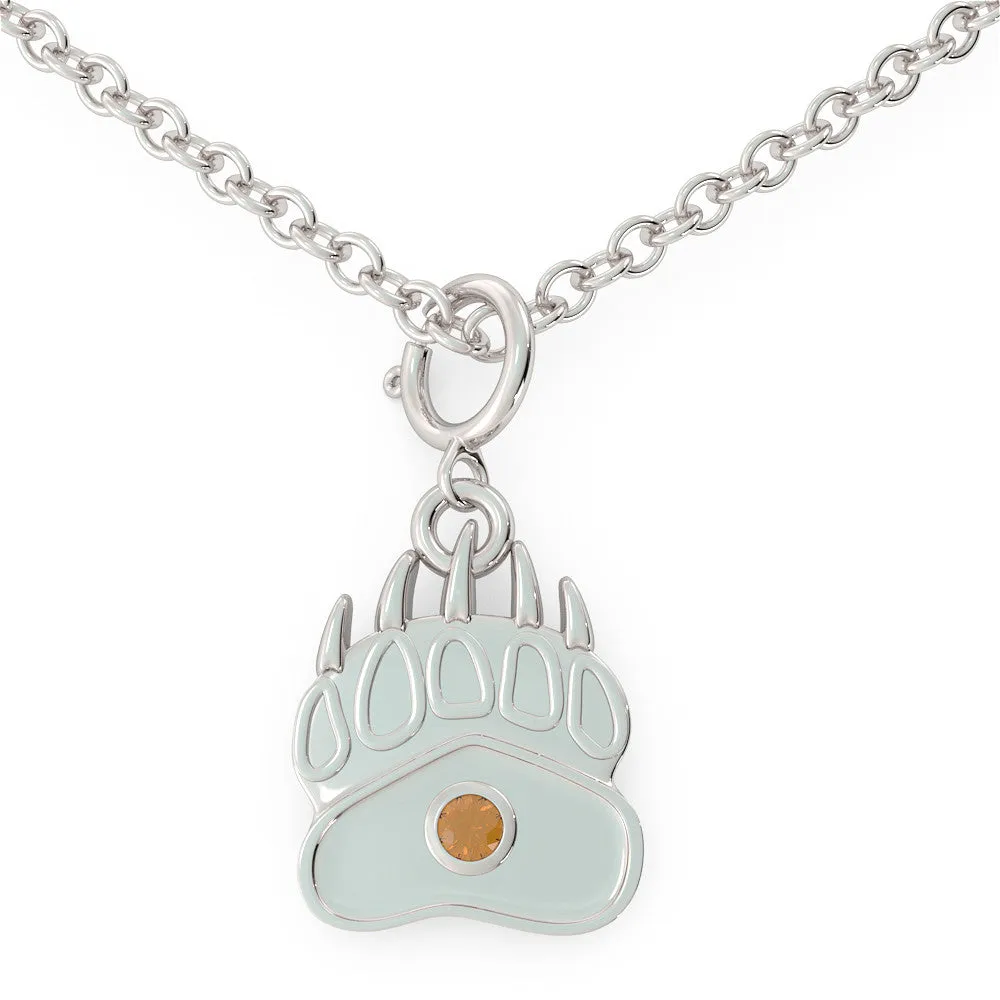 Baby Bear - Birthstone Necklace (.925 silver)
