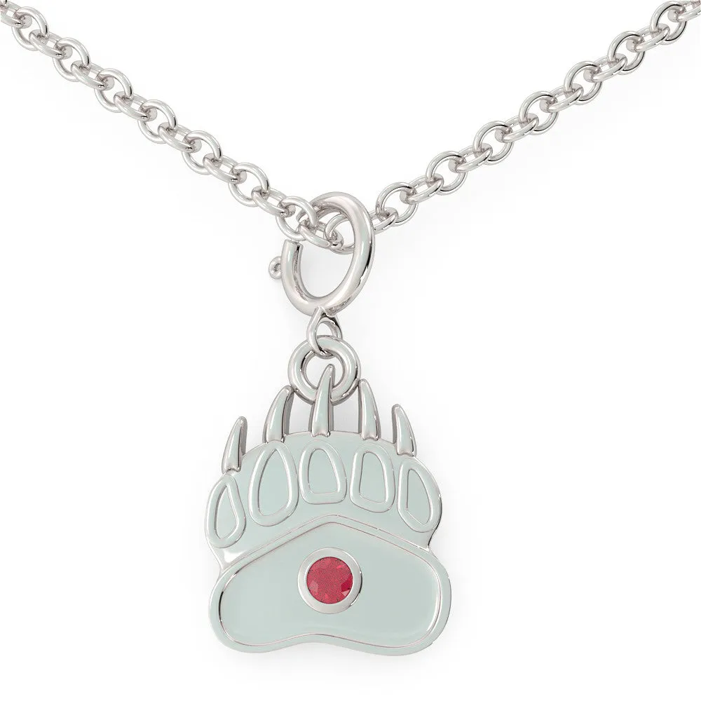 Baby Bear - Birthstone Necklace (.925 silver)