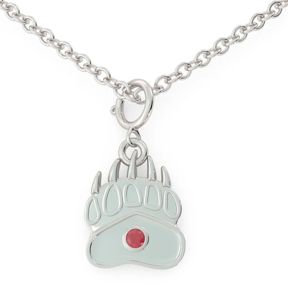 Baby Bear - Birthstone Necklace (.925 silver)