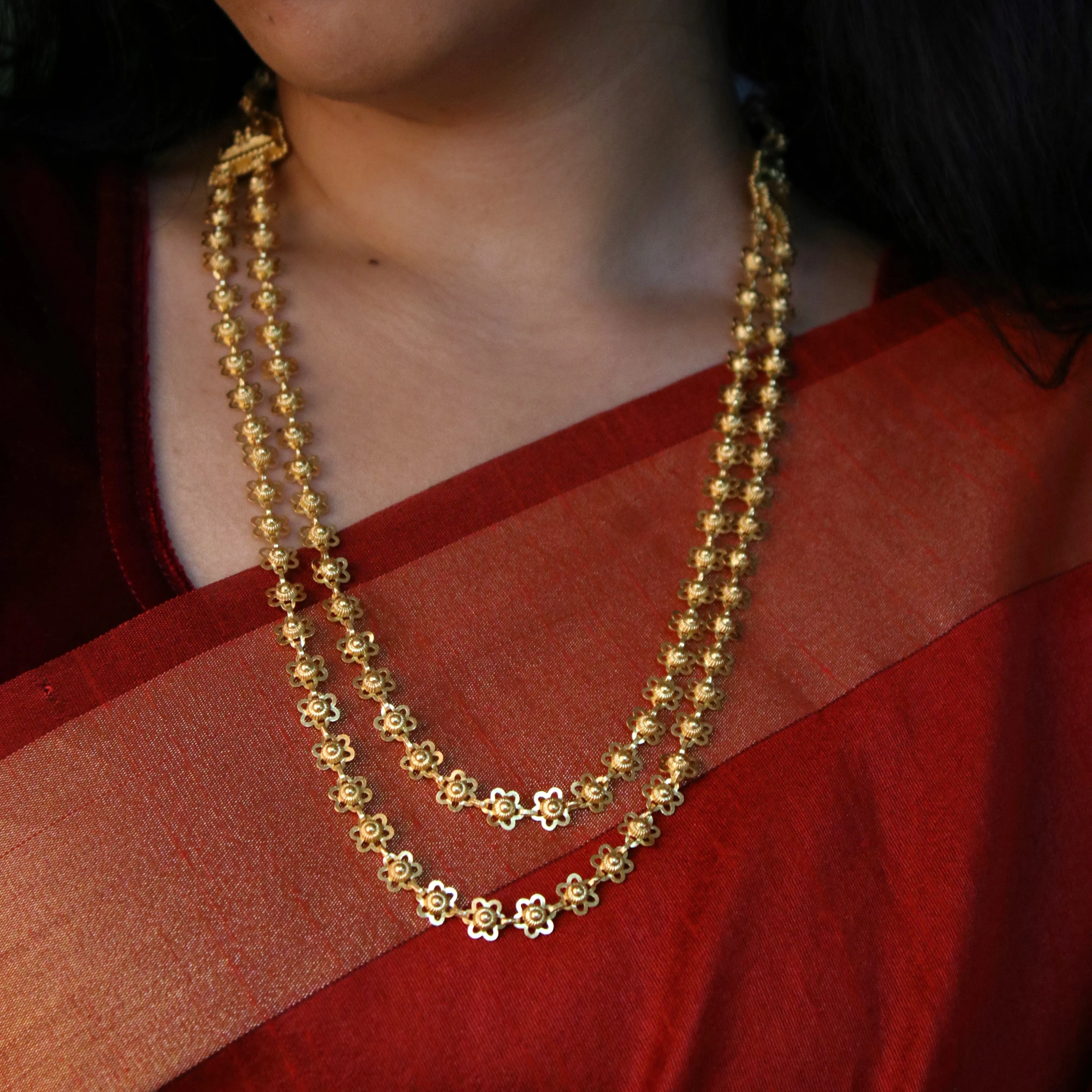 Bakuli Haar Gold Plated [ Double Layered ] By Moha