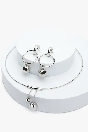 Balle Silver Necklace Set