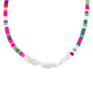 Baroque Pearl Rainbow Necklace
