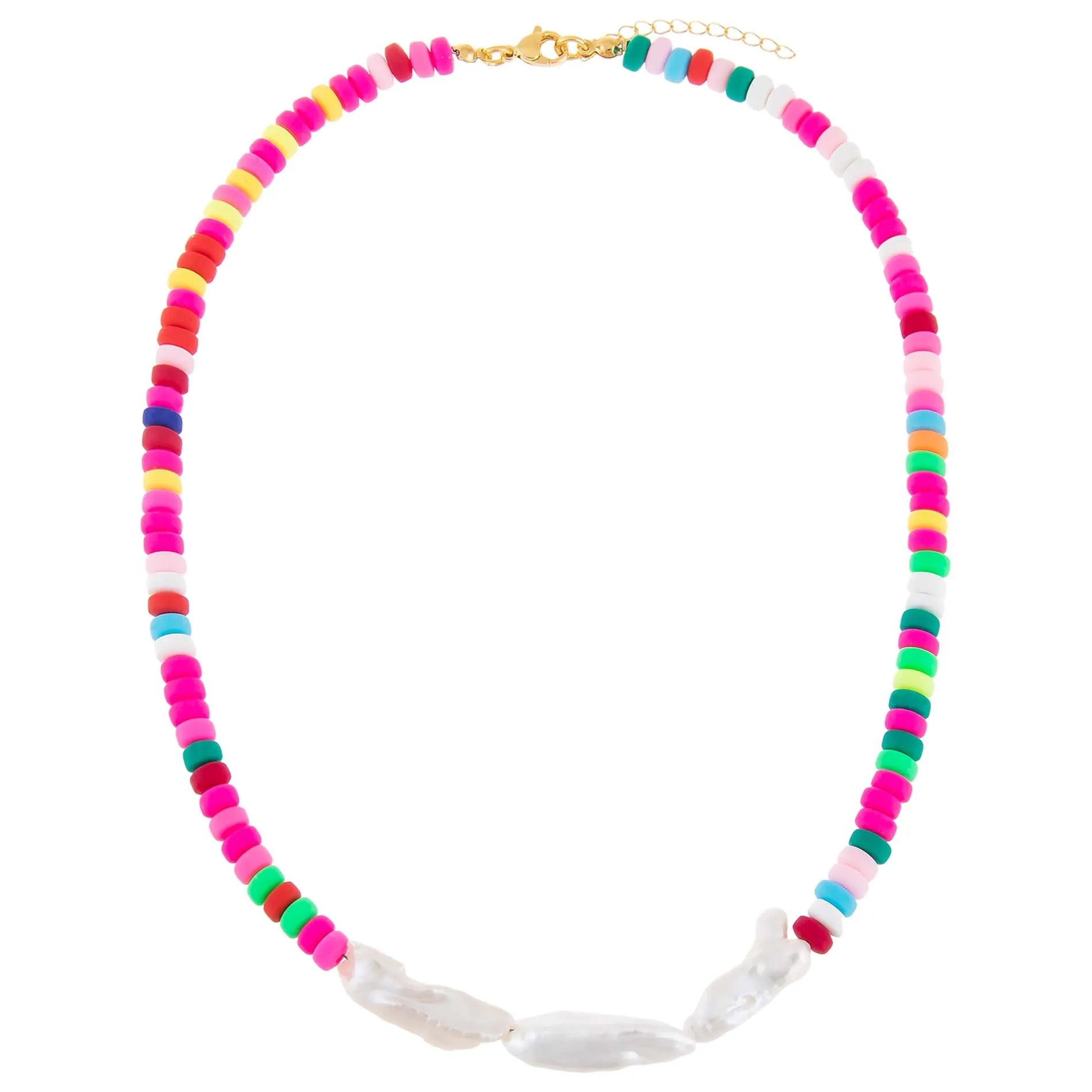 Baroque Pearl Rainbow Necklace