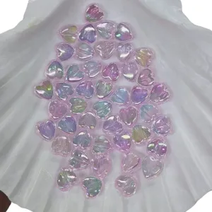 Beads - Holographic  Heart Shape