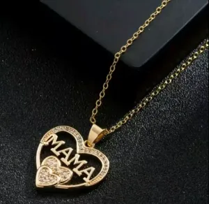Beautiful Women's Mama Heart Necklace Jewelry Accessory Fast Shipping