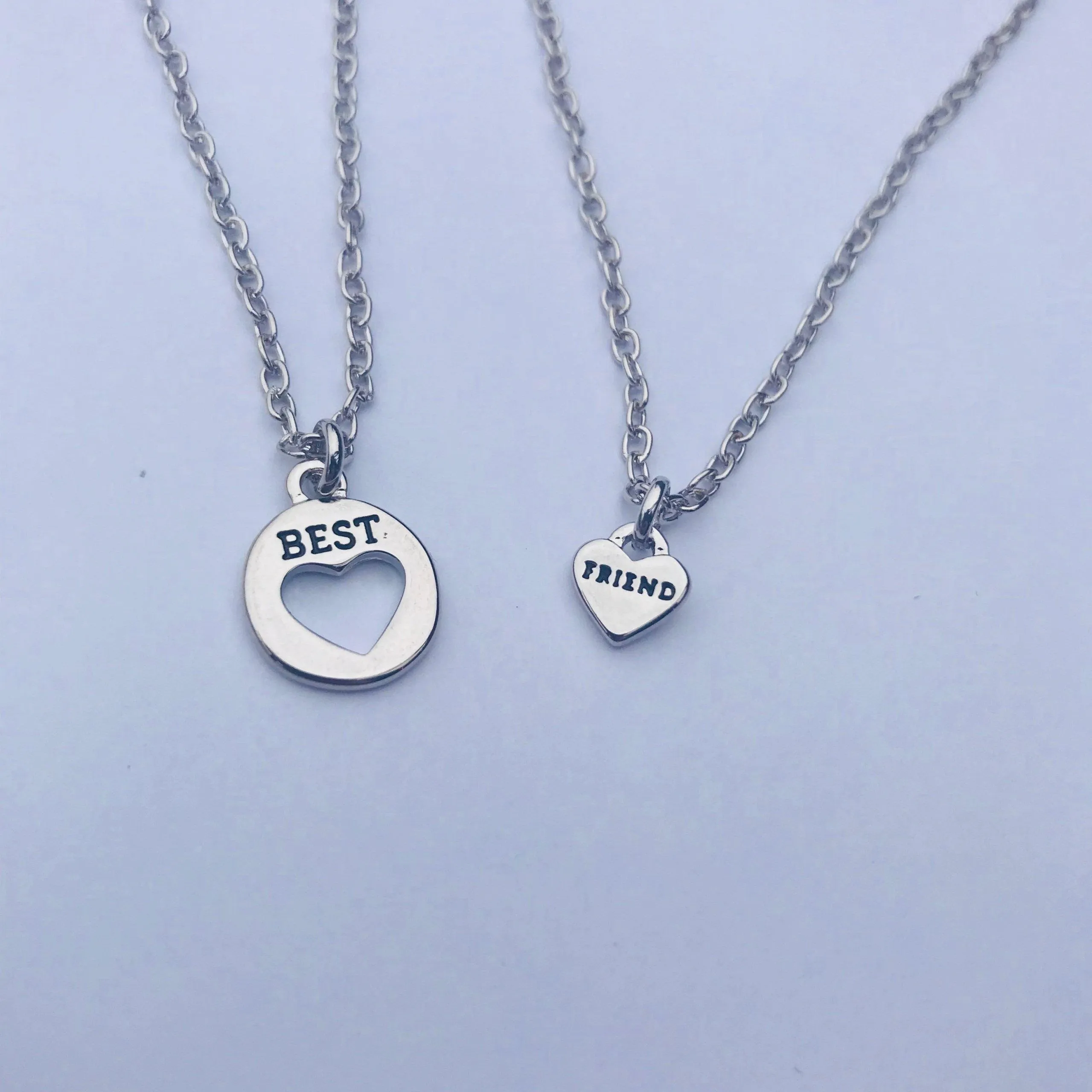 Best Friend Heart Necklace Set - 2 Necklaces