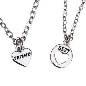 Best Friend Heart Necklace Set - 2 Necklaces