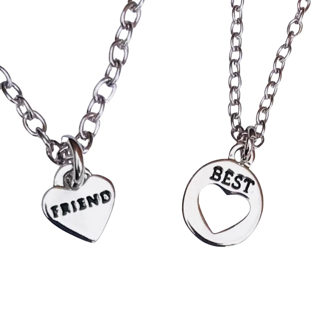 Best Friend Heart Necklace Set - 2 Necklaces