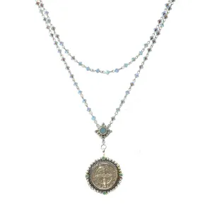 Bicone San Benito Rosary in Pacific Opal
