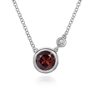 Birthstone & Diamond Necklace