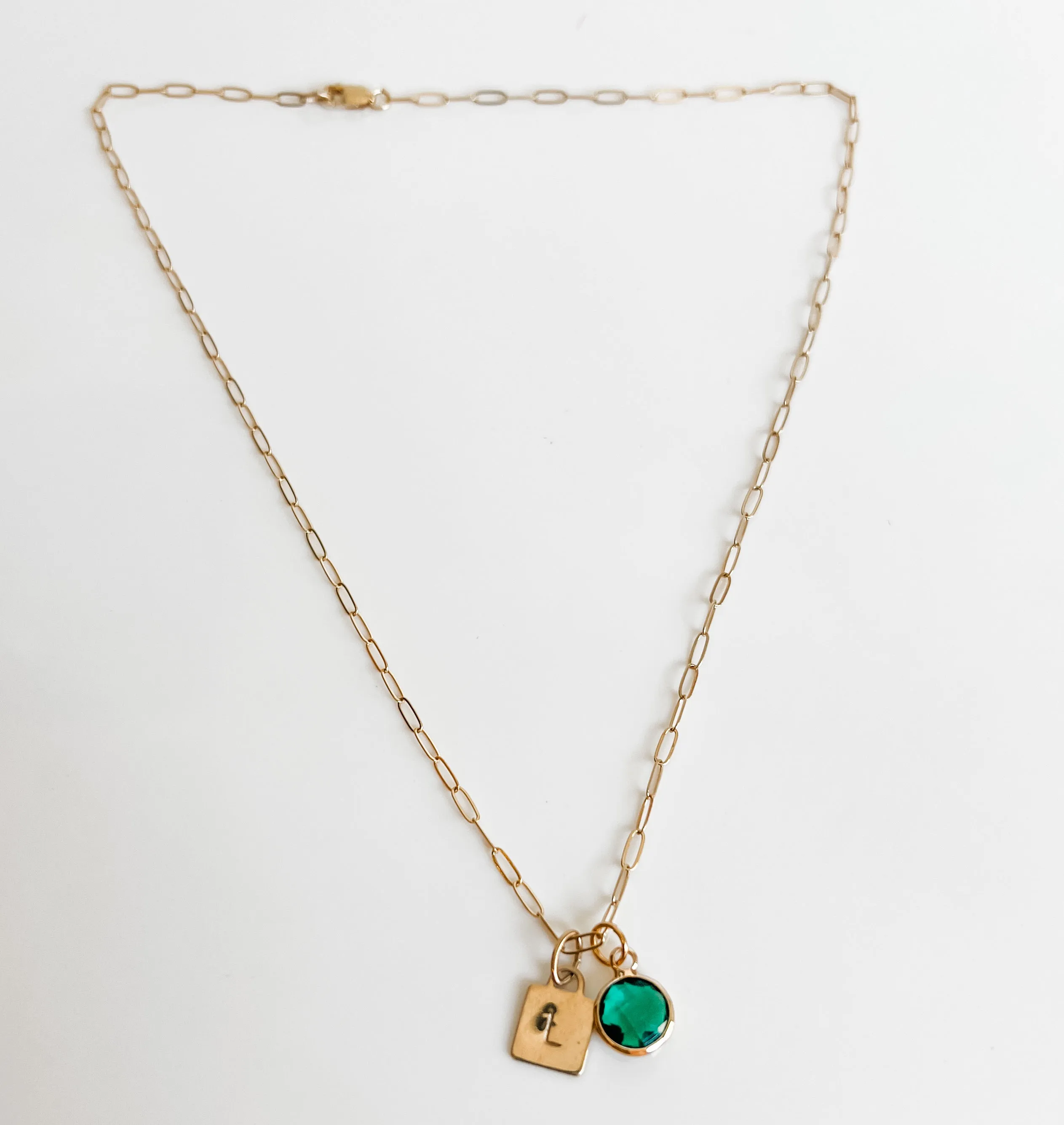 BIRTHSTONE CHARM NECKLACE