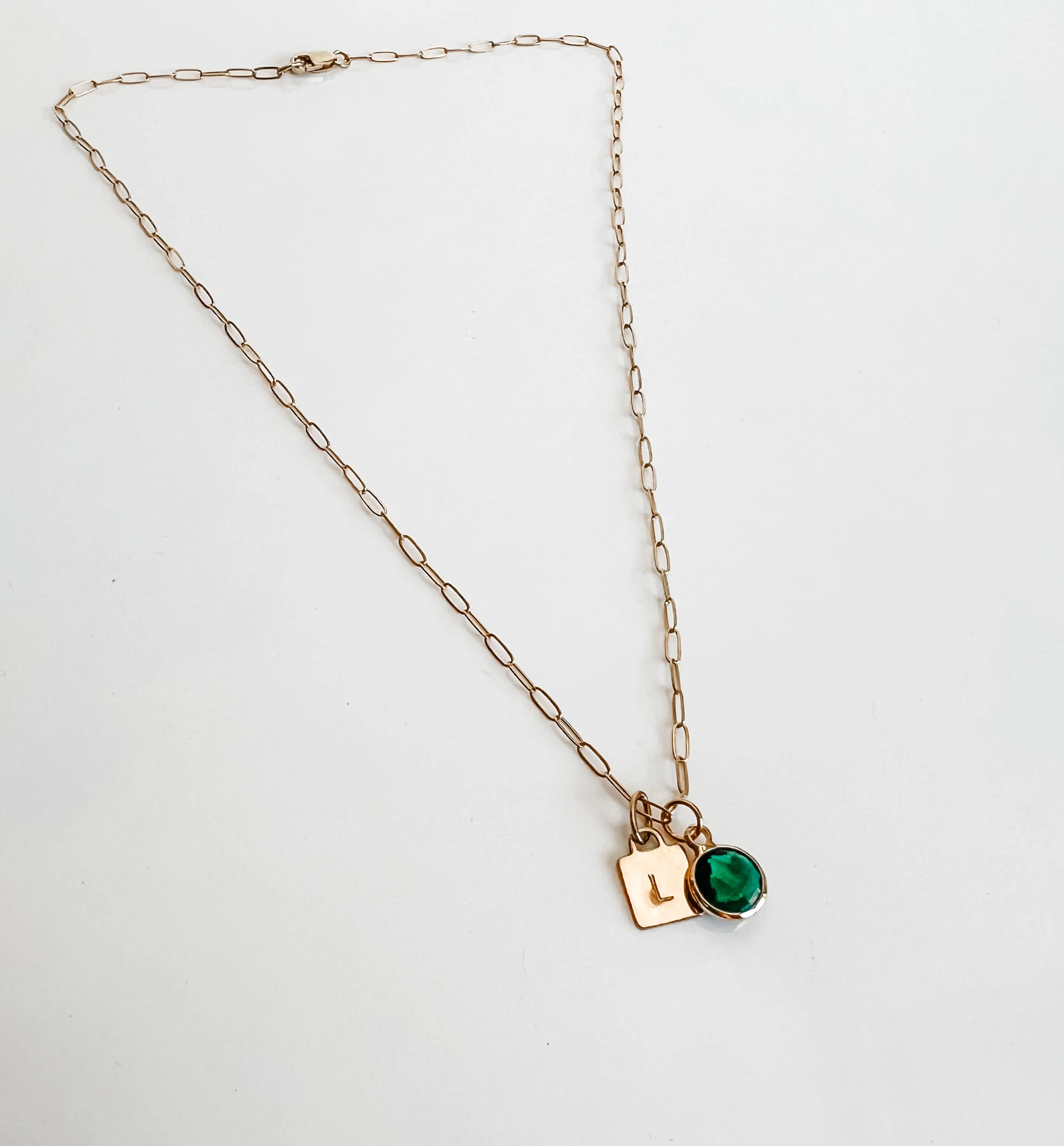 BIRTHSTONE CHARM NECKLACE