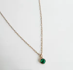 BIRTHSTONE CHARM NECKLACE
