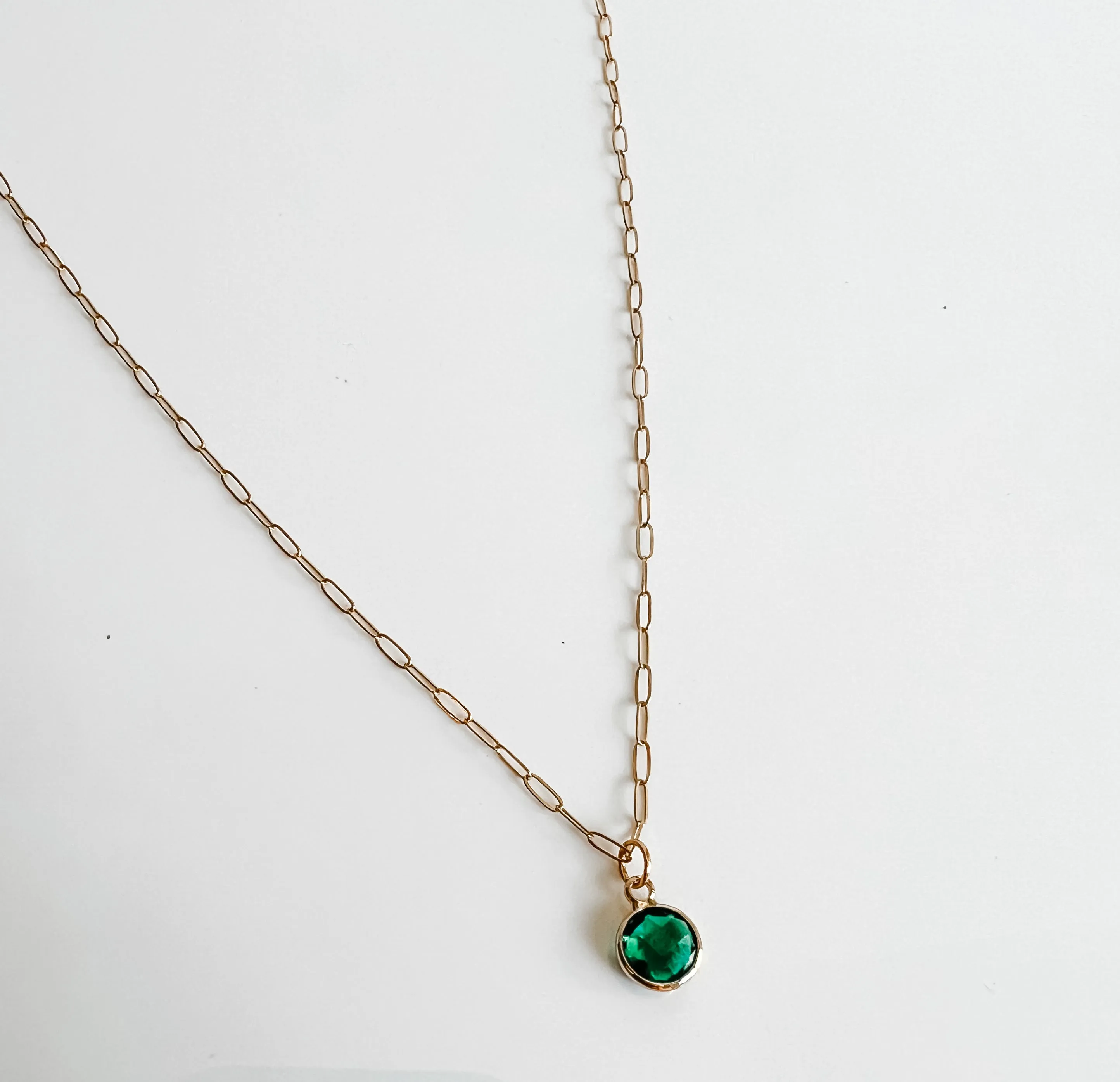 BIRTHSTONE CHARM NECKLACE
