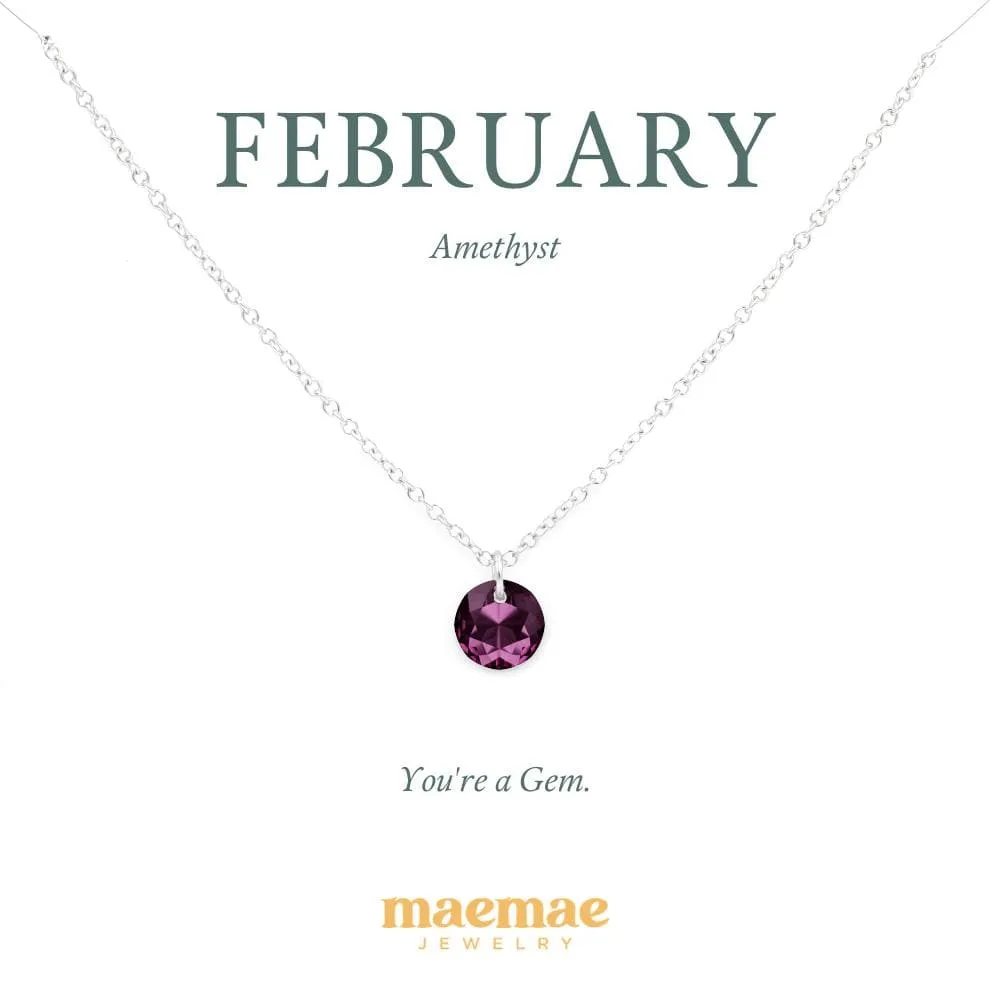 Birthstone Crystal Necklace