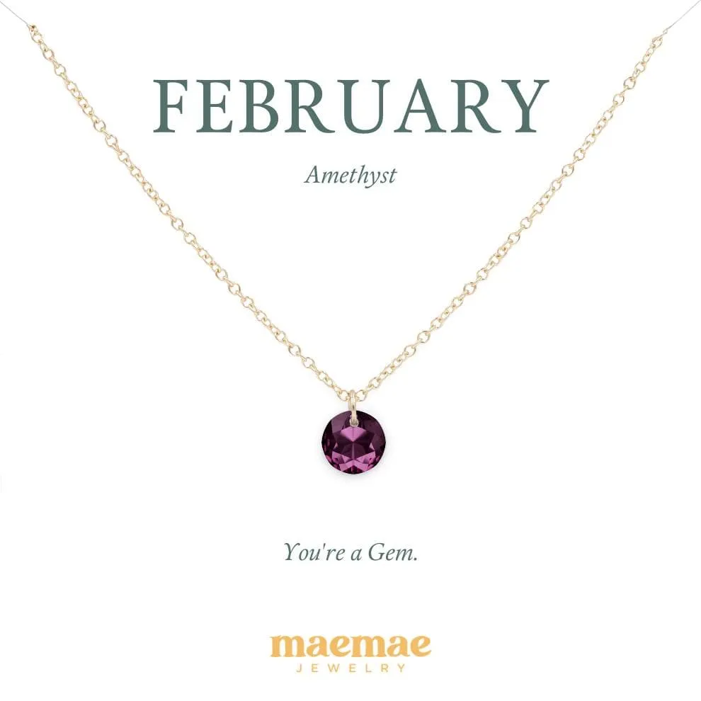 Birthstone Crystal Necklace