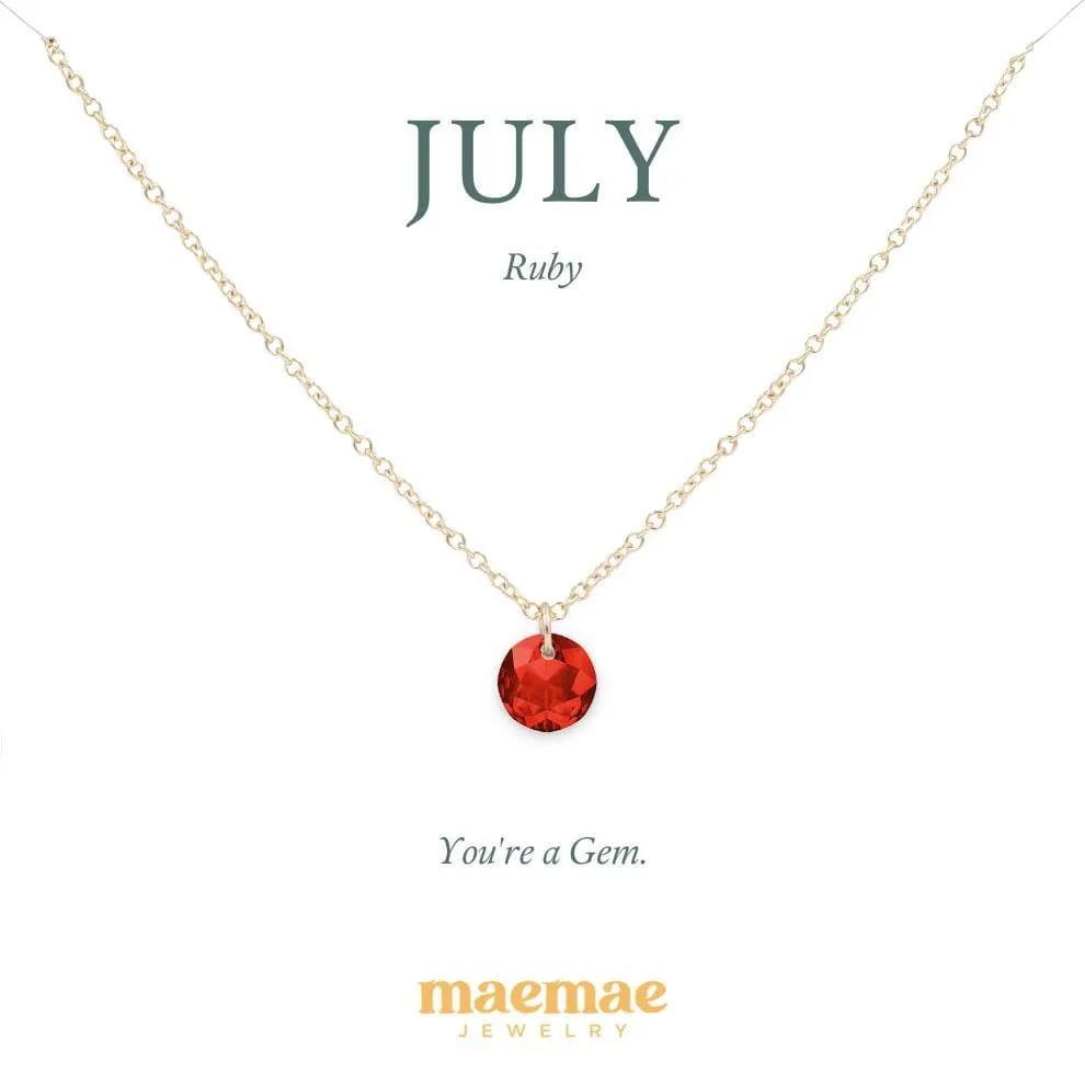 Birthstone Crystal Necklace