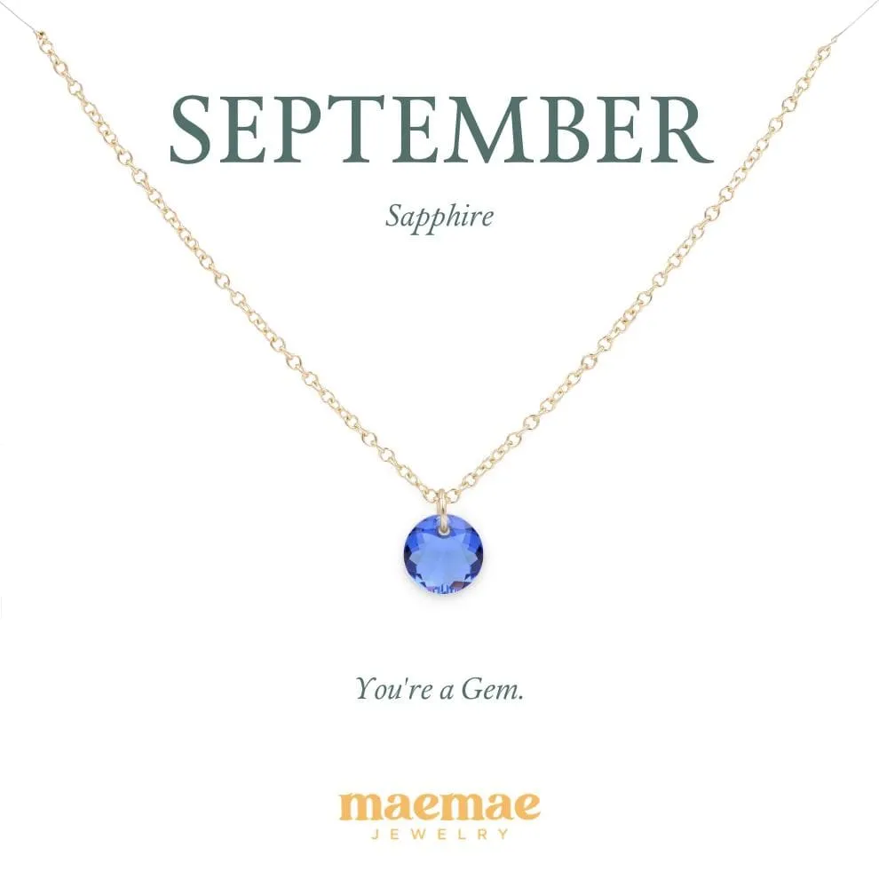 Birthstone Crystal Necklace