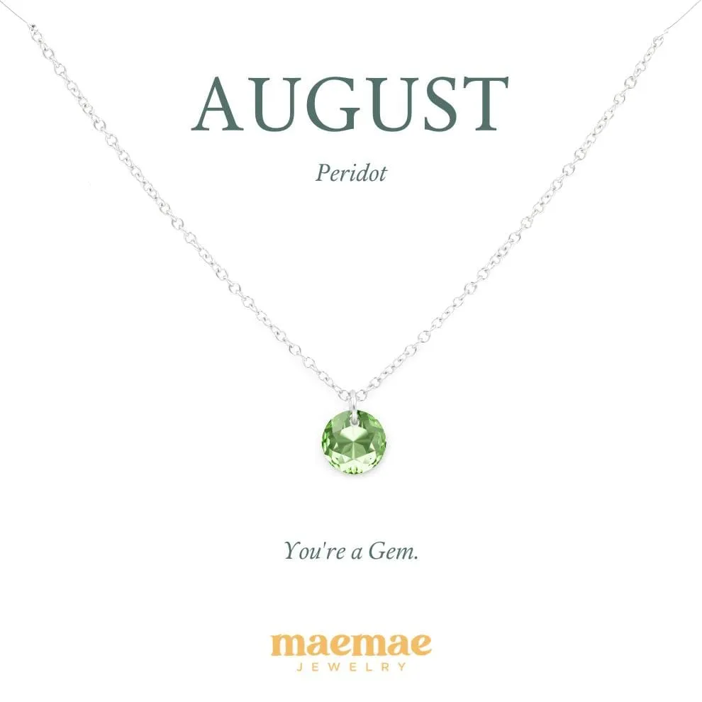 Birthstone Crystal Necklace