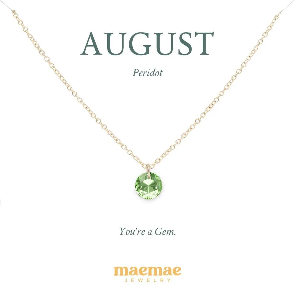 Birthstone Crystal Necklace