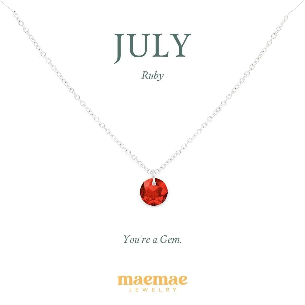 Birthstone Crystal Necklace