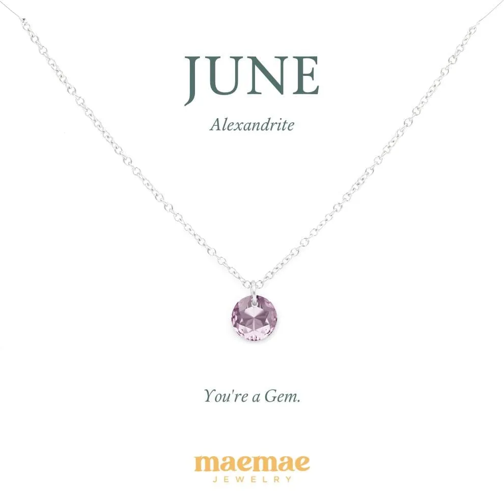 Birthstone Crystal Necklace
