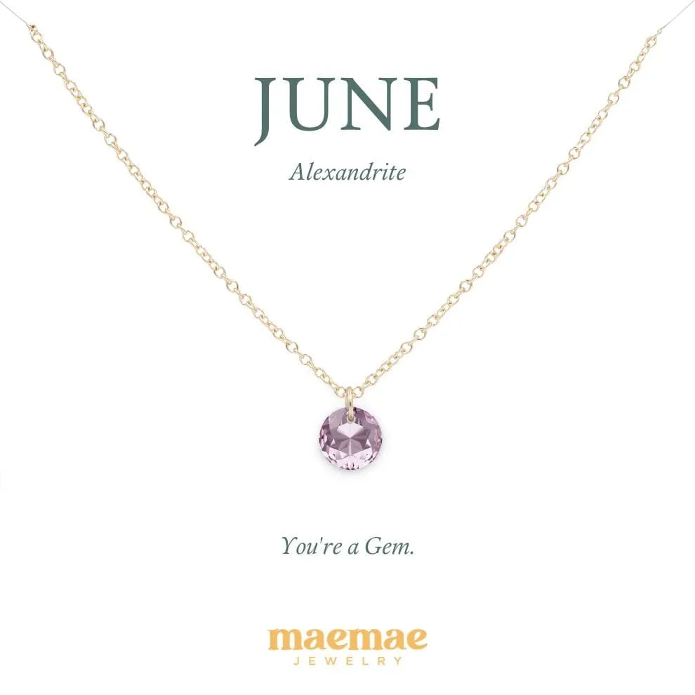 Birthstone Crystal Necklace