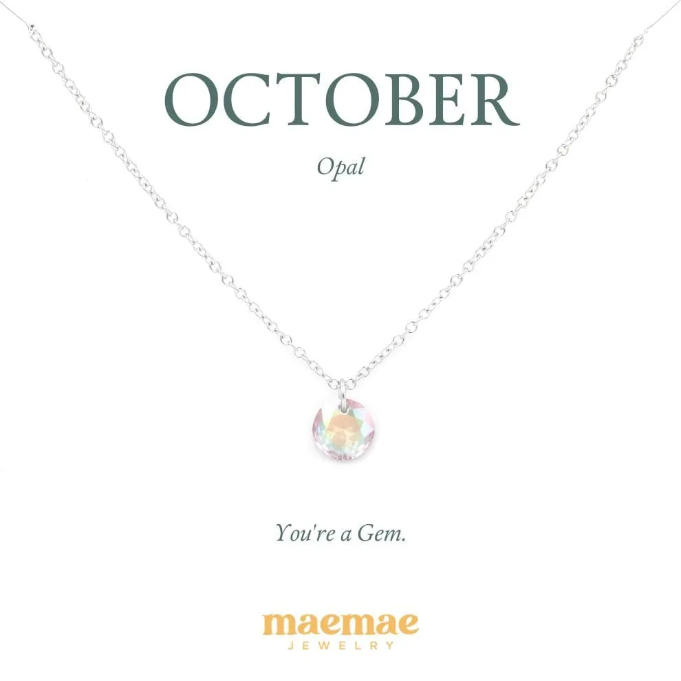 Birthstone Crystal Necklace