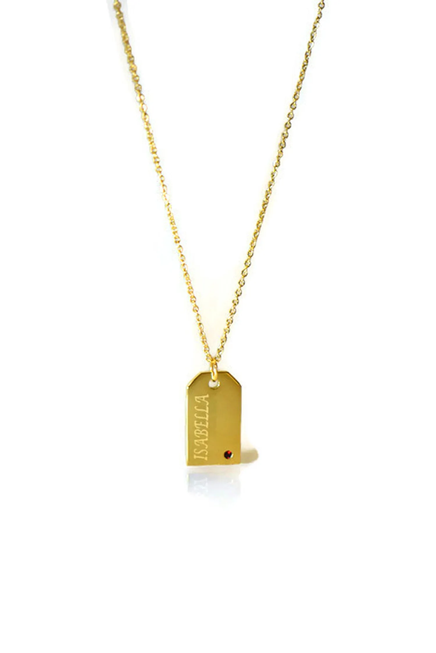Birthstone Initial Necklace