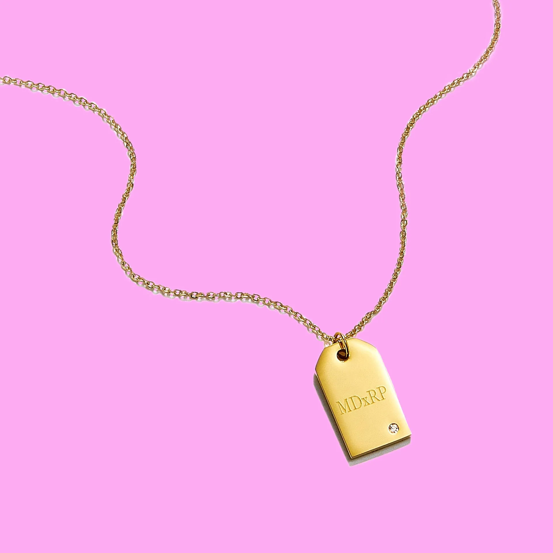 Birthstone Initial Necklace