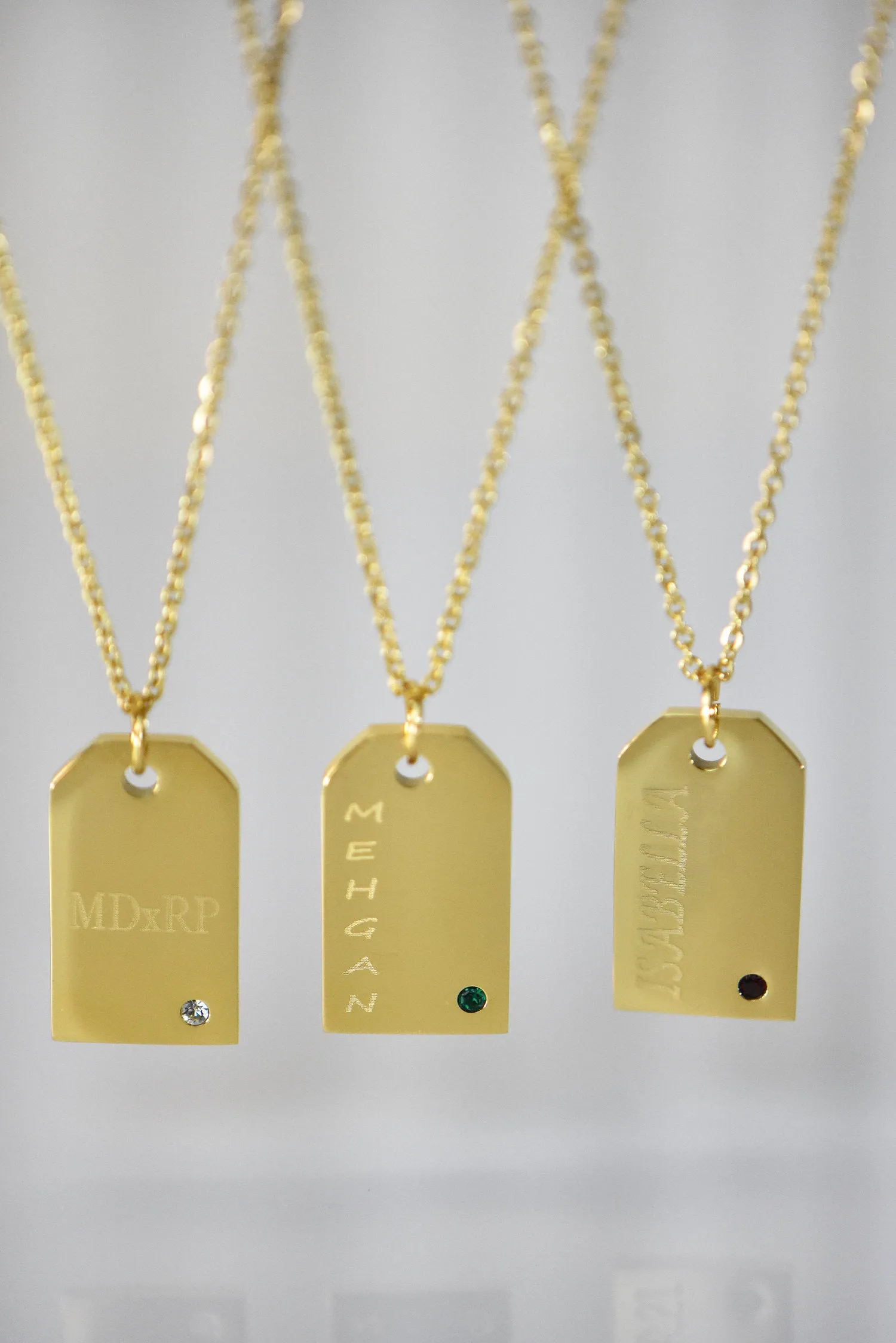 Birthstone Initial Necklace