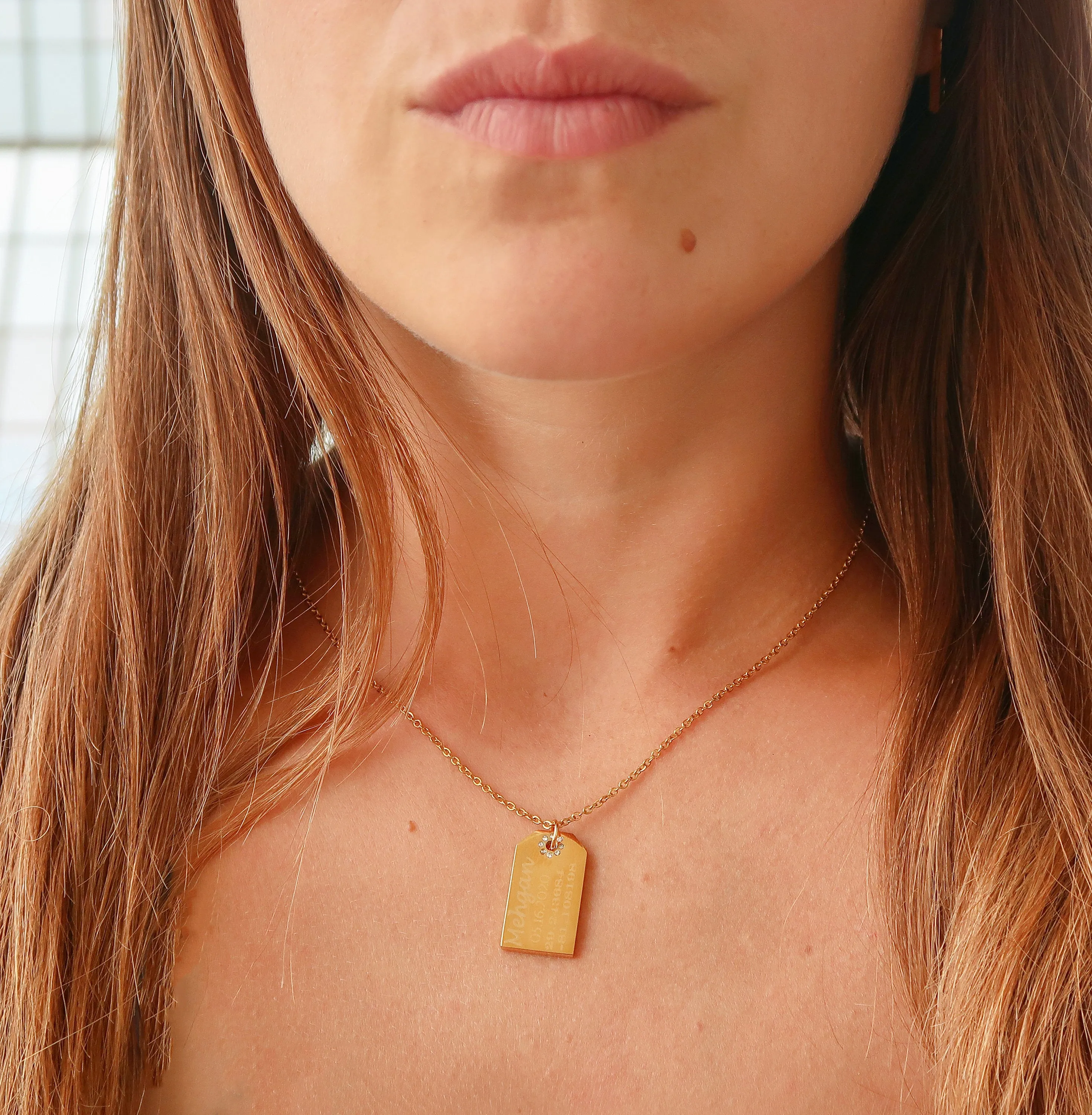 Birthstone Initial Necklace
