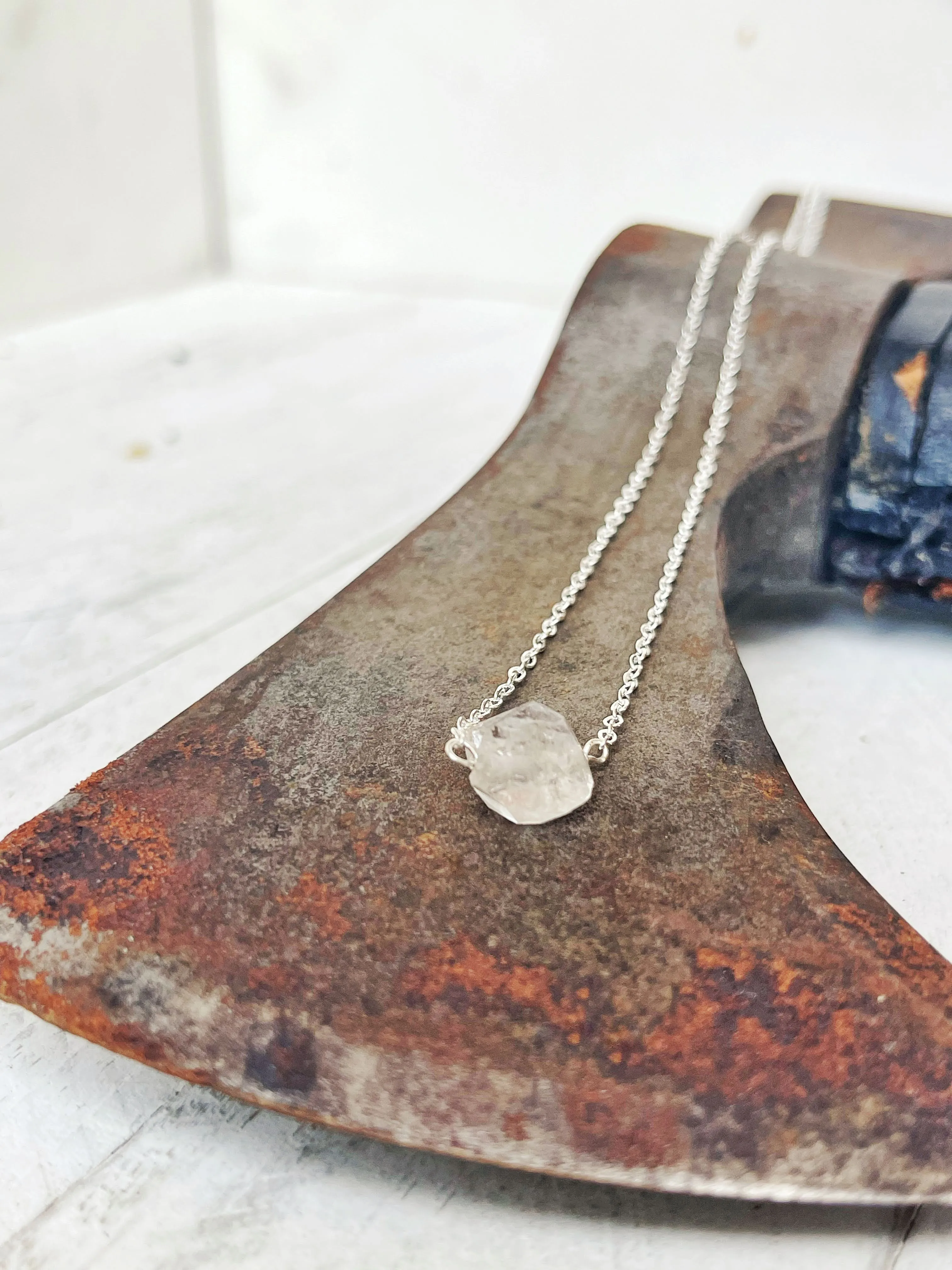 Birthstone Necklace - April - Herkimer Diamond