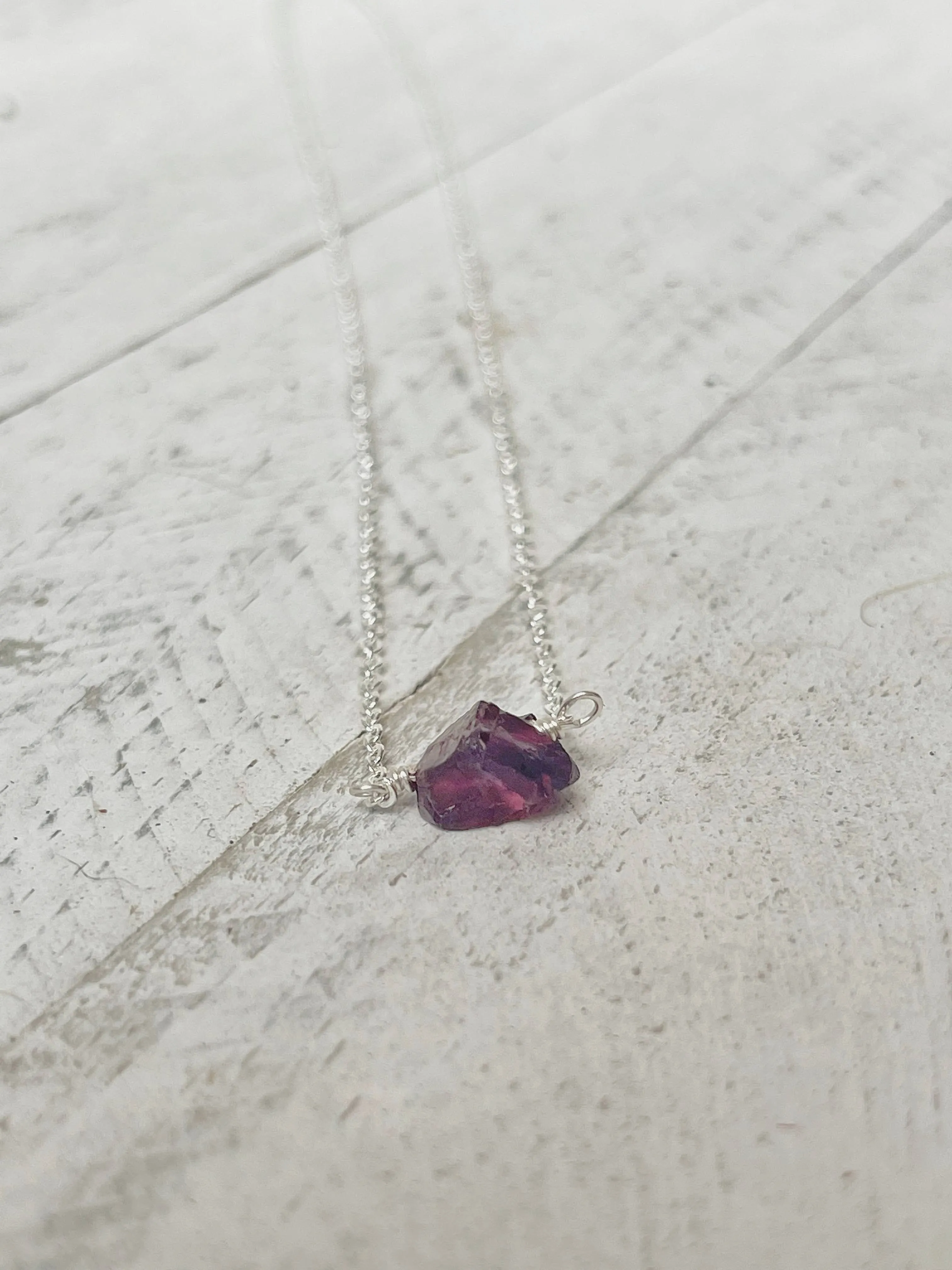 Birthstone Necklace - January - Garnet