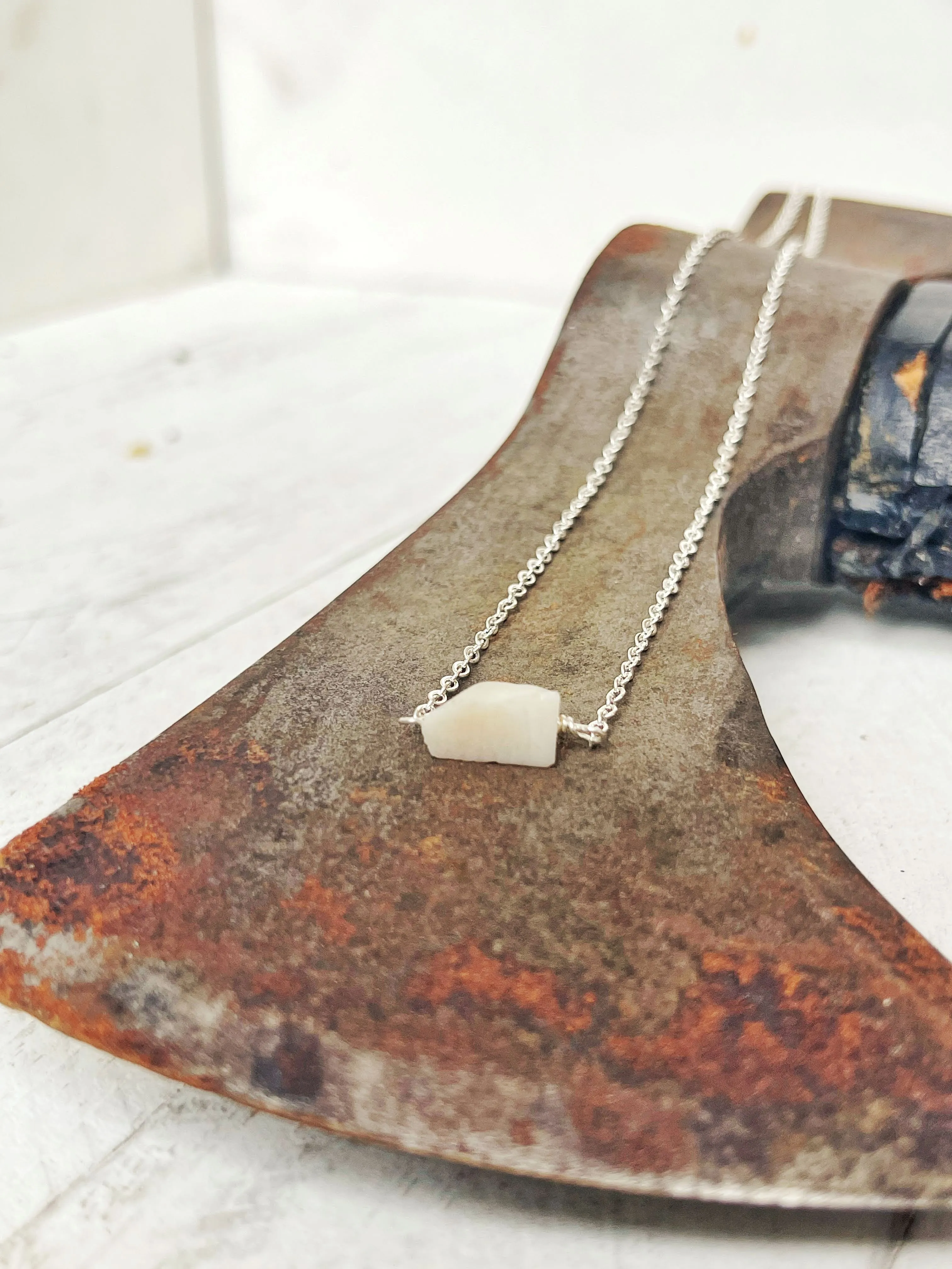 Birthstone Necklace - October - Opal