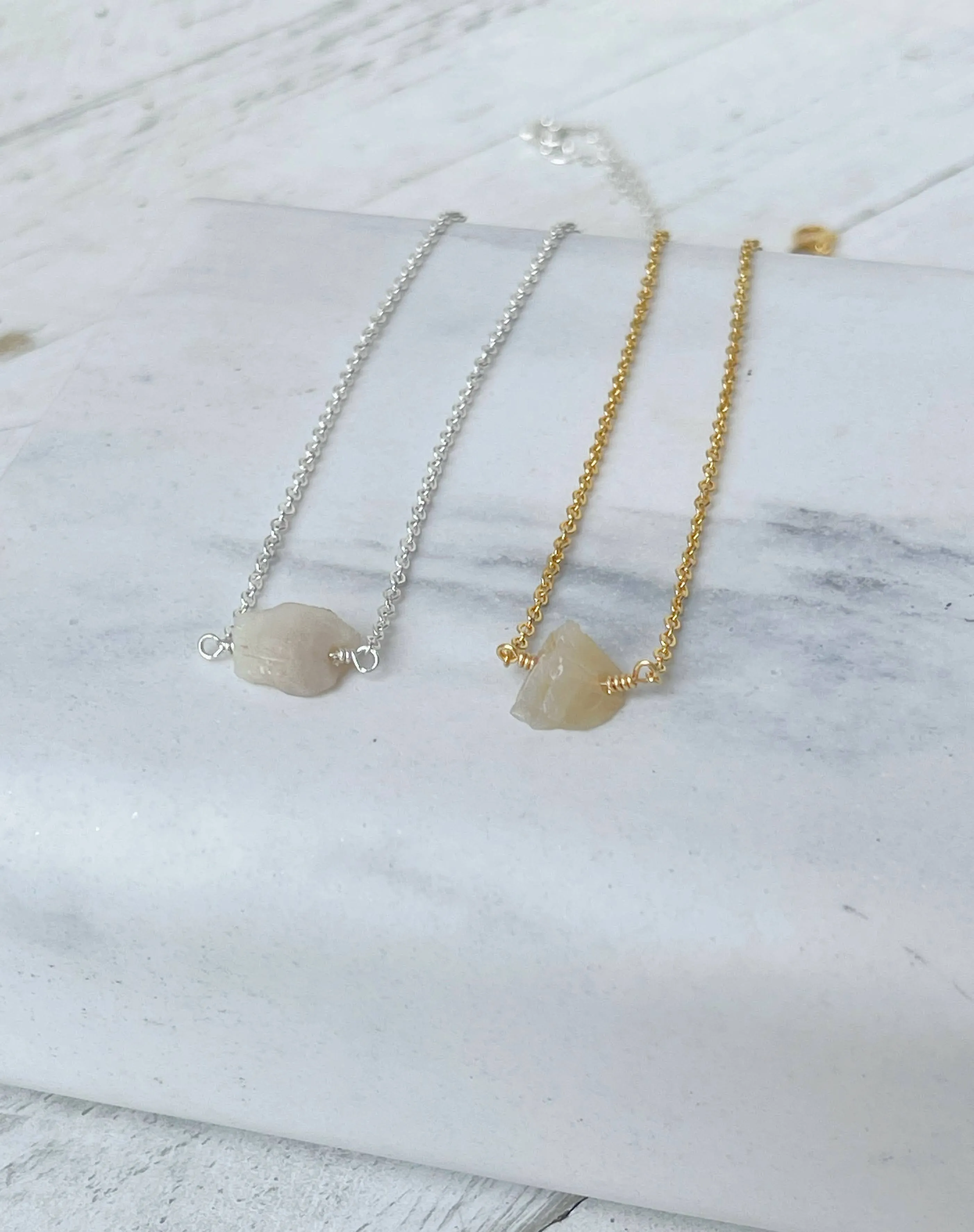 Birthstone Necklace - October - Opal