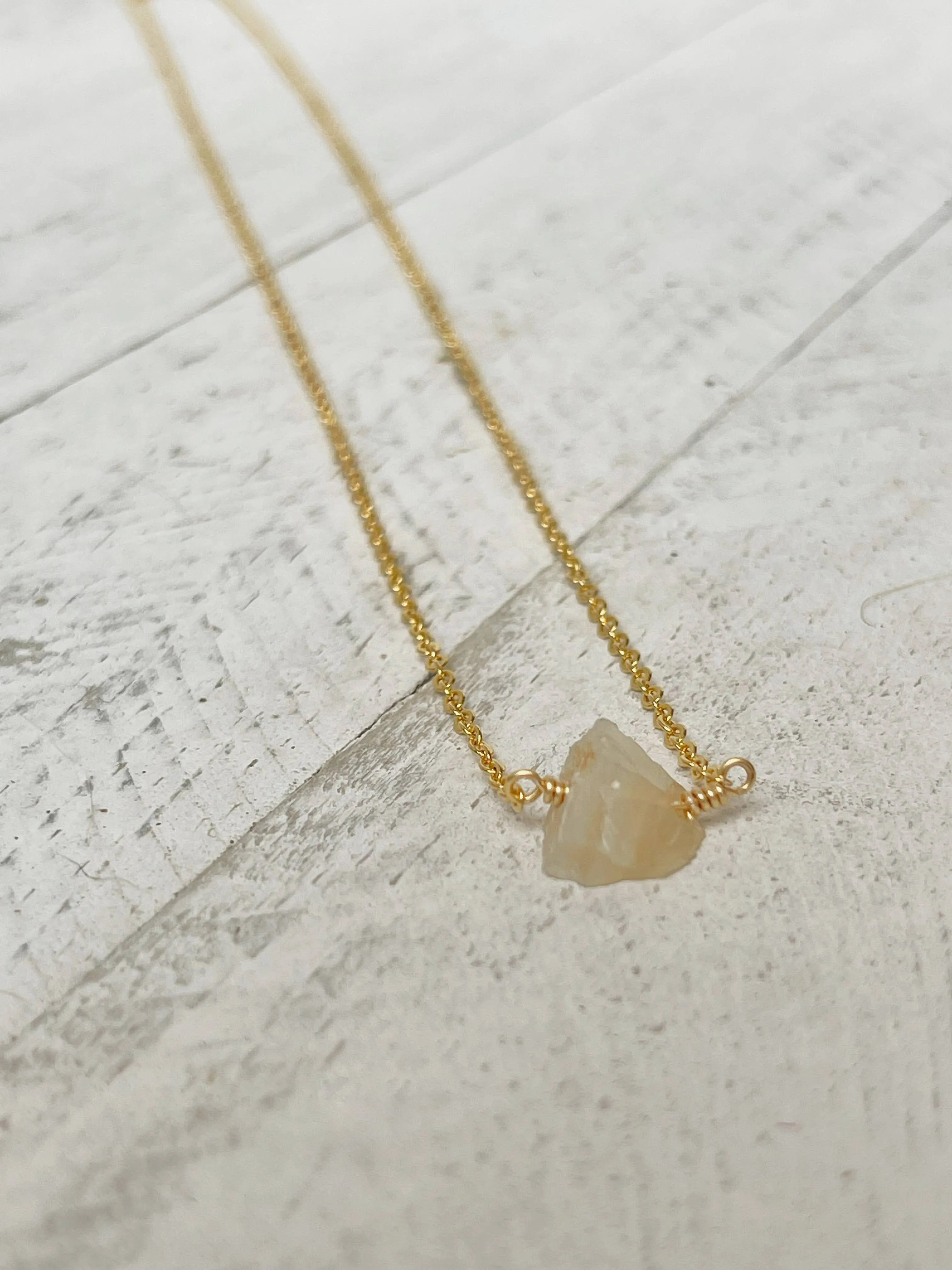 Birthstone Necklace - October - Opal