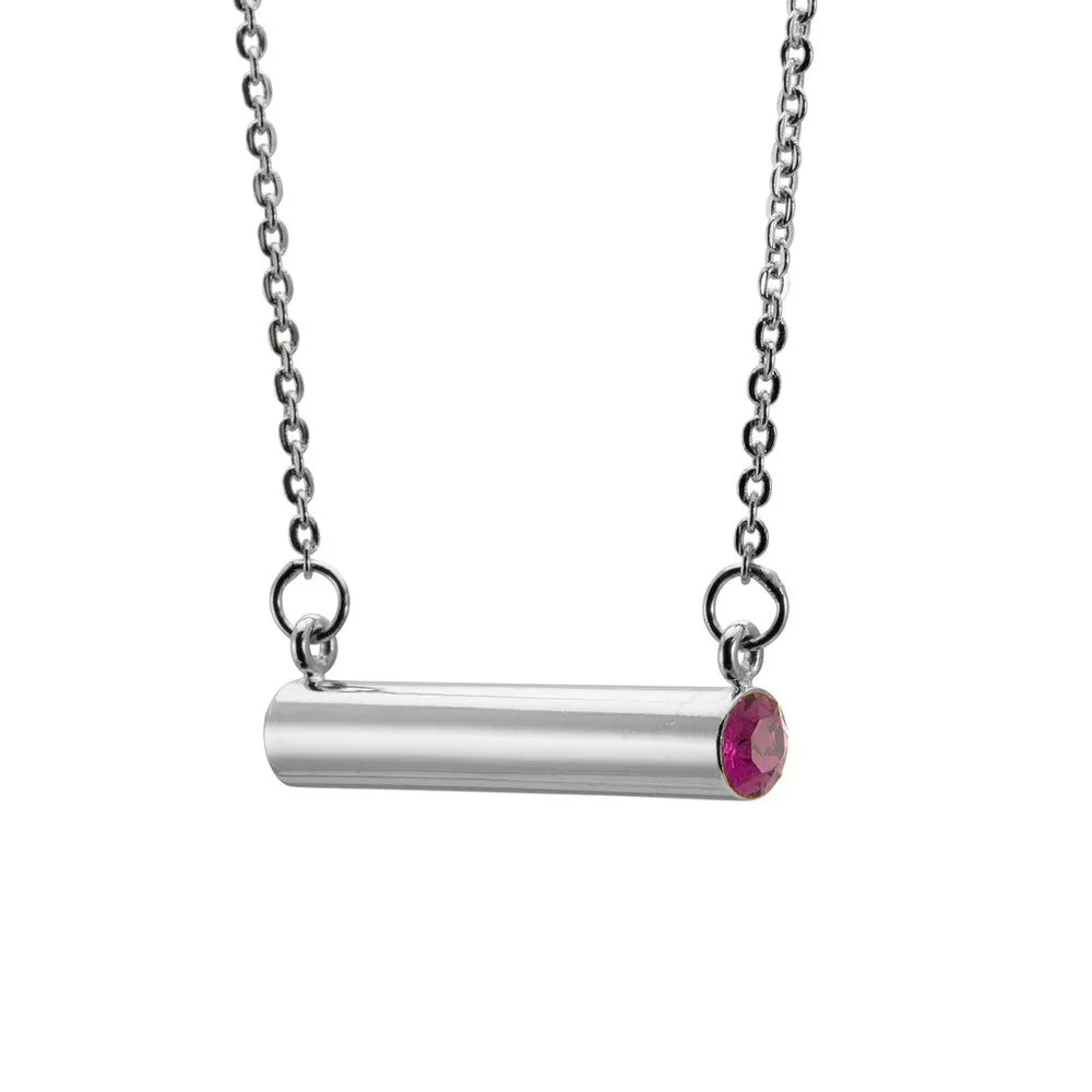 Birthstone Necklace Silver
