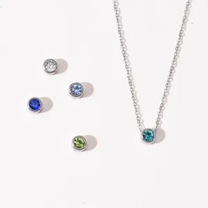 Birthstone Necklace | Silver