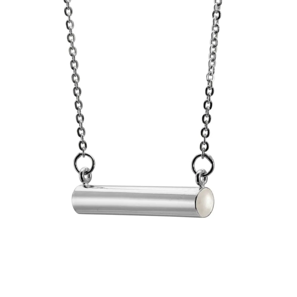 Birthstone Necklace Silver