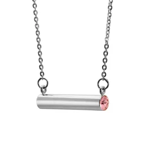 Birthstone Necklace Silver