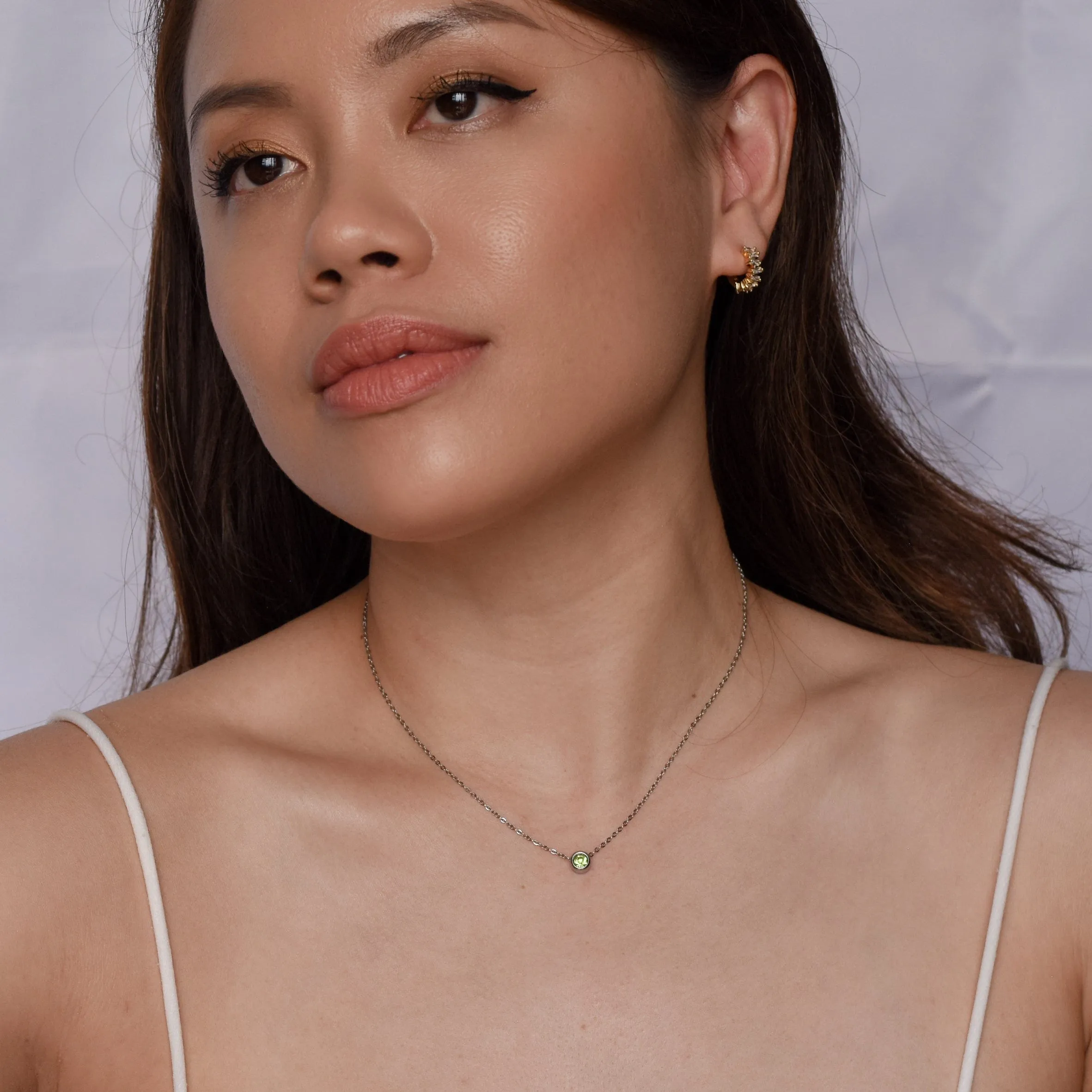 Birthstone Necklace | Silver